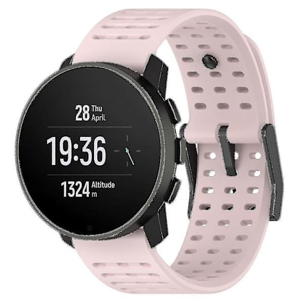 Urheiluranneke Suunto Vertical/9 Peak Pro/9 Peak/5 Peak -kelloille, 22 mm silikoniset kellon rannekkeet Light Pink