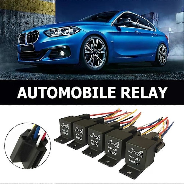 5 st Bilrelä Kablage Kraftigt 5-Pin SPDT Bilrelä (24V)