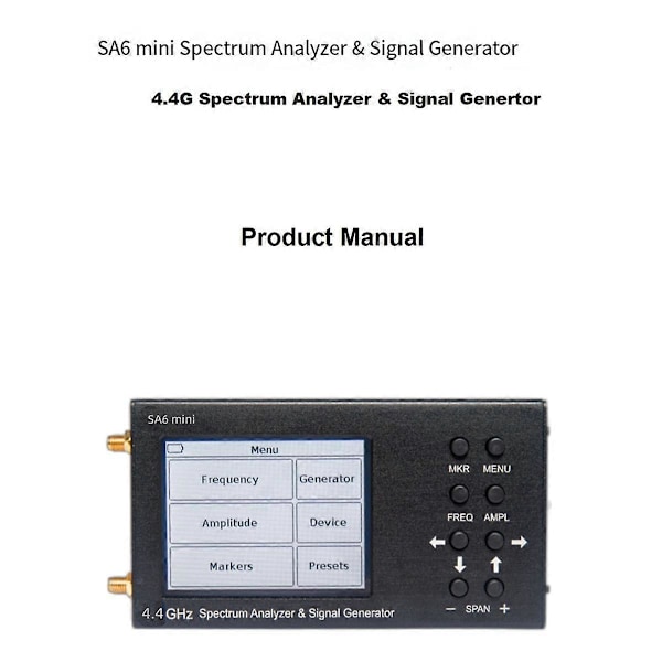 Ny SA6 Mini Spektrumanalysator Wi-Fi CDMA Lab 35-4400Mhz Signaltest