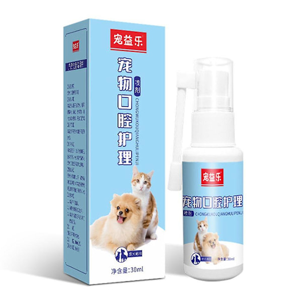 Tandsrengöringsspray för katter och hundar för att ta bort tandfläckar och dålig andedräkt
