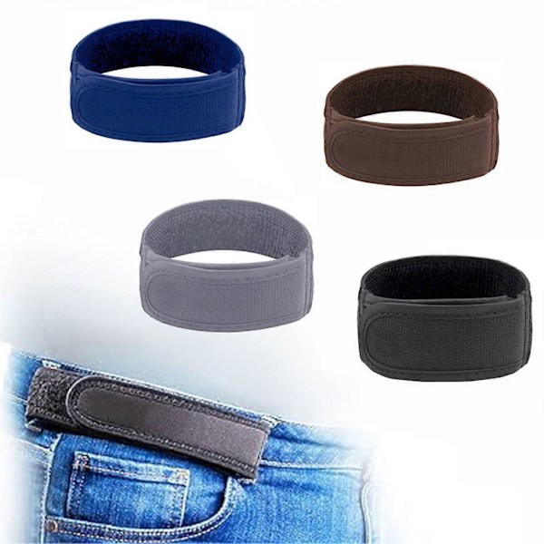 Osynligt Spänne Bälte Fäste Tejp Design Elastiskt Lazy Bälte Osynligt Elastiskt Band Unisex Jeansbälte Anti-Slip Midjeband Dark Blue S