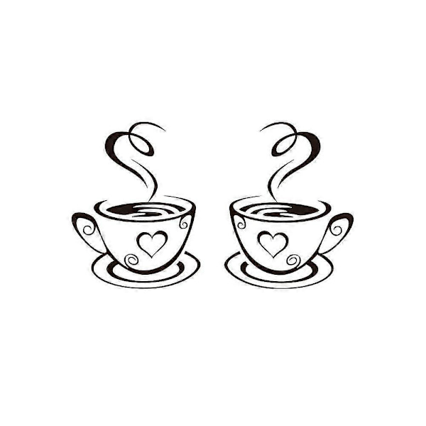 Cafe Tea Stickers S Konst Vinyl Dekal Kit Restnt Pub R2st