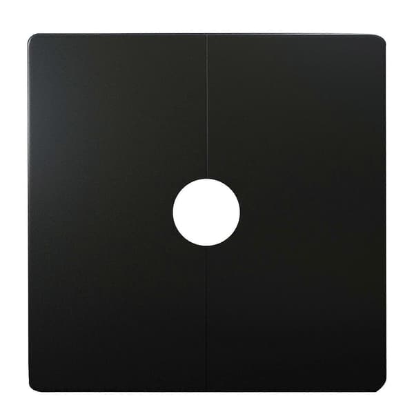 Väggdelad fläns Rosett Täckplatta Luftkonditionering Dammpip Plugg Black 22mm