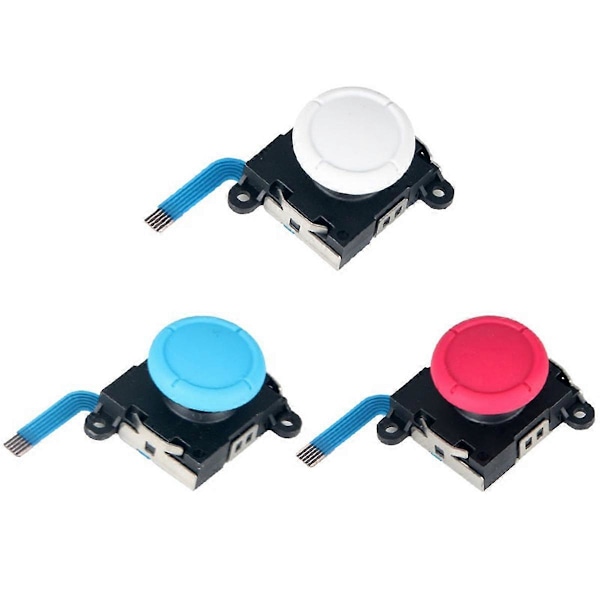 10 st 3D Analog Joystick Switch Lite Joycon Controller Röd