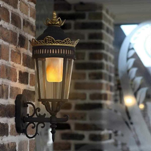 LED-pære med flammeeffekt simulerer naturlig ild E27 E26 E14 E12 B22 Dekorativ lampe (E26)