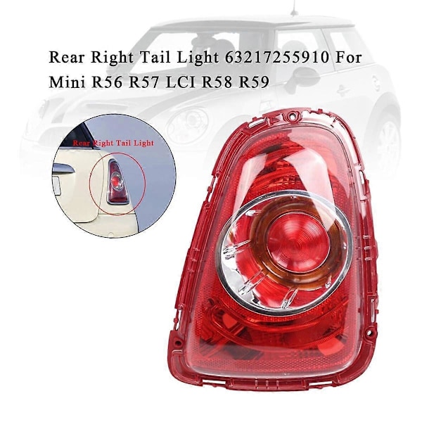 Bakre Baklampa för R56 2010-2013 Bakljusmontering LED Bakljus 63217255910 Höger