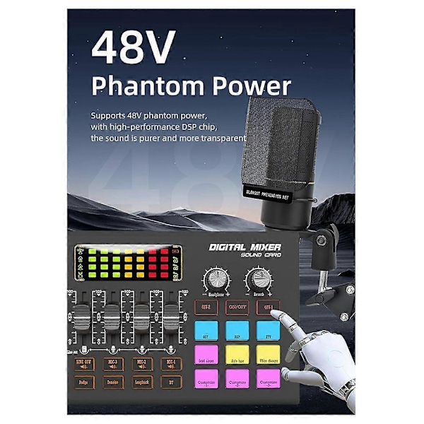 SX10 Mixer Ljudkort Live Mobil Dator Spelinspelning Live