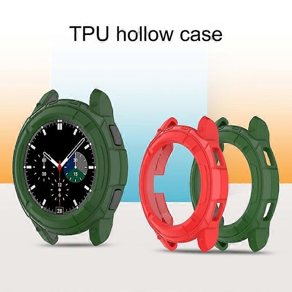 Suojakotelo Ontto Anti-fall TPU 42mm/46mm Kellon Puskurikotelo Suoja Samsung Galaxy Watch 4 Classic -kellolle White 42mm