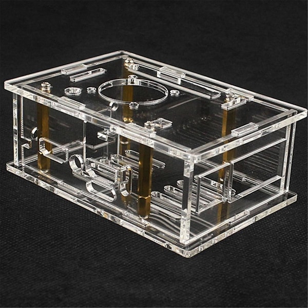 Akrylfodral för OrangePi 5Pro, transparent akrylfodral för OrangePi 5 Pro med kylfläkt