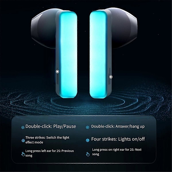 Trådlöst Bluetooth Headset Transparent Shine Headset, Vit
