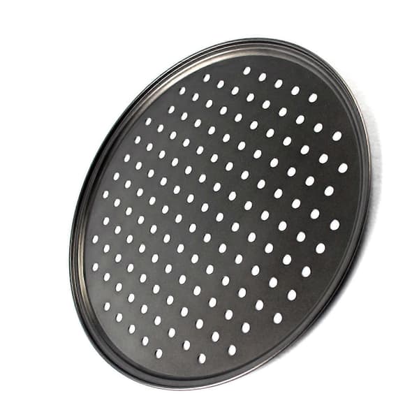 Perforert Pizzapanne Non-stick Baking Lett Avforming Fast Bunn Ventilert Pizzapanne 28CM