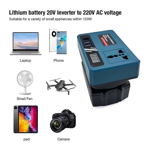 För //Milwaukee 18V Li-Ion Batteri Strömförsörjning Inverter, B