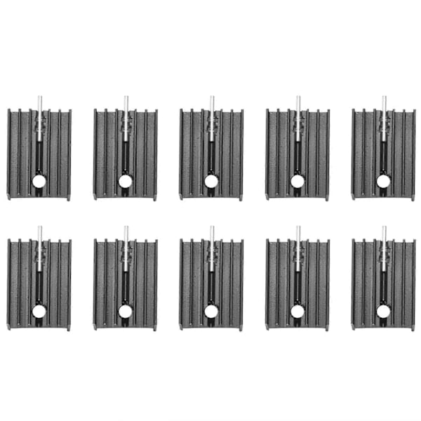 10x 21x15x11mm Svart Aluminium Kylfläns för TO-220 Mosfet Transistorer