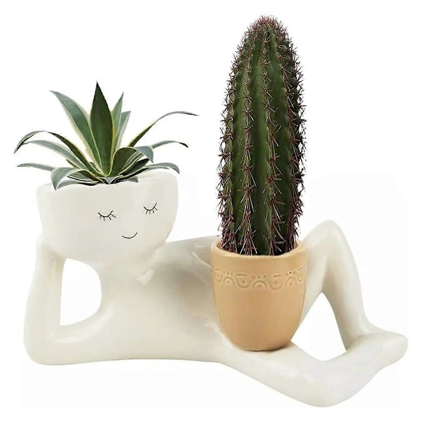 Lazy Guy Planter Harts Liten Karaktär Blomkruka Planter