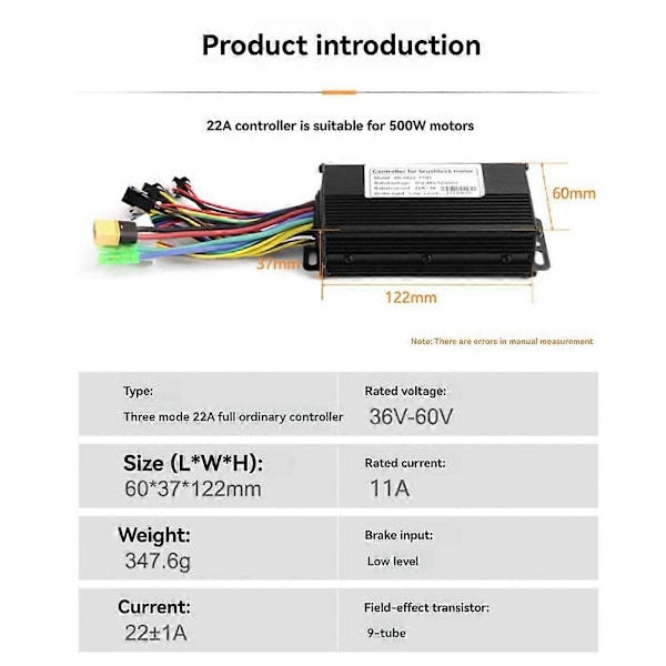 22A Borstlös Kontroller GD02 Mätare LCD Display+130X Gasreglage Kit