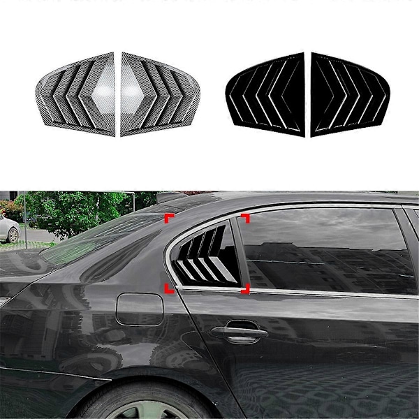 Bakre Fönsterjalusi Kåpa Trim för E60 2004-2010 Blank Svart