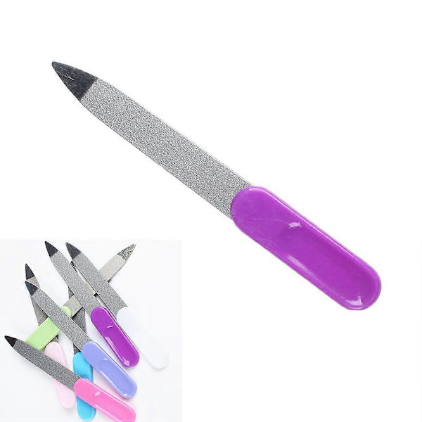 Nagelfil i rostfritt stål, snygg metallisk nagelfil, nagelfil, nagel
