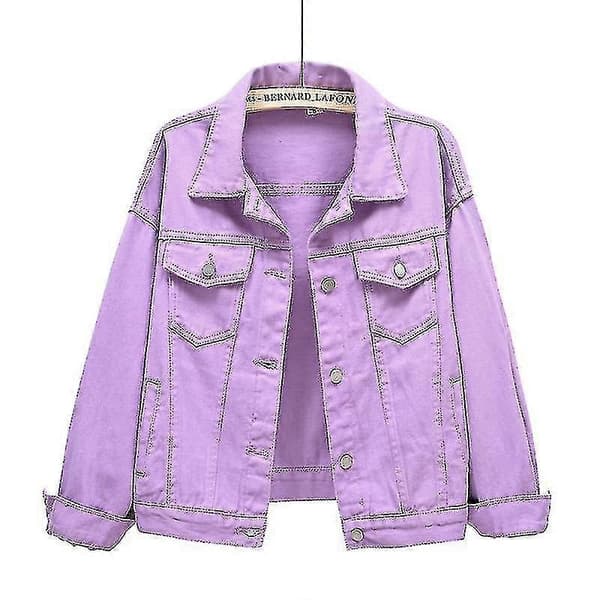 Denimjakke til kvinder PURPLE XL