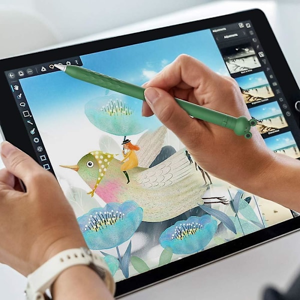 Fodral för Apple Pencil 1:a generationen, Sött tecknat mjukt silikonfodral Tillbehör Kompatibla med Apple Pencil 1:a generationen