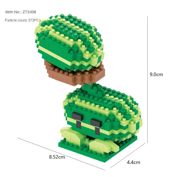 Barnleksak Plants Vs Zombies Byggklossar Pussel Sömnadsleksaker melon-pult