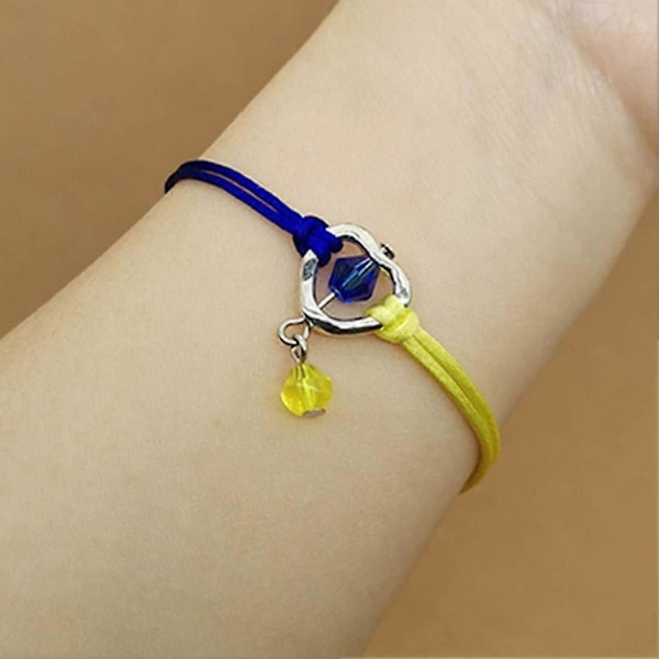 Ukrainskt Färgat Armband Enkelt Flerlagers Flätat Läderarmband för Män n s A
