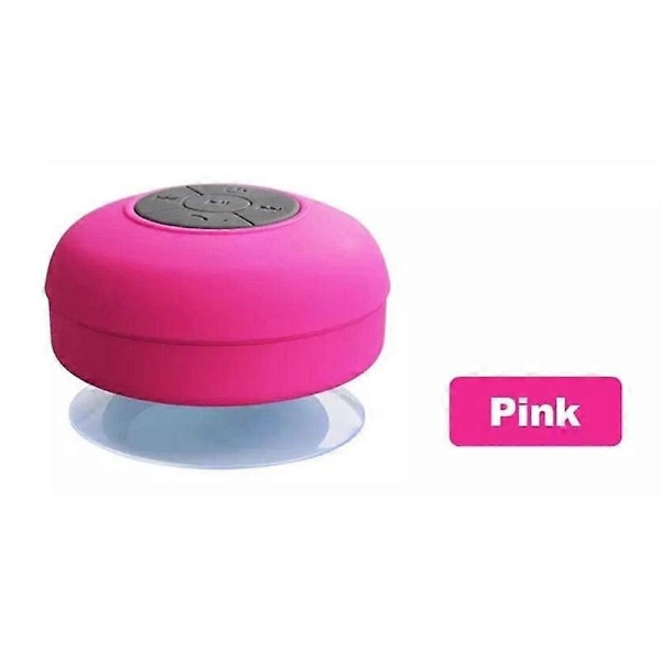 Vattentät Bluetooth-högtalare med sugkopp för badrum pink
