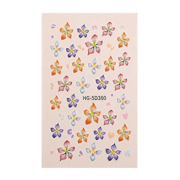Mirad Devil's Flower Nagelstickers 3D Relief Style 2