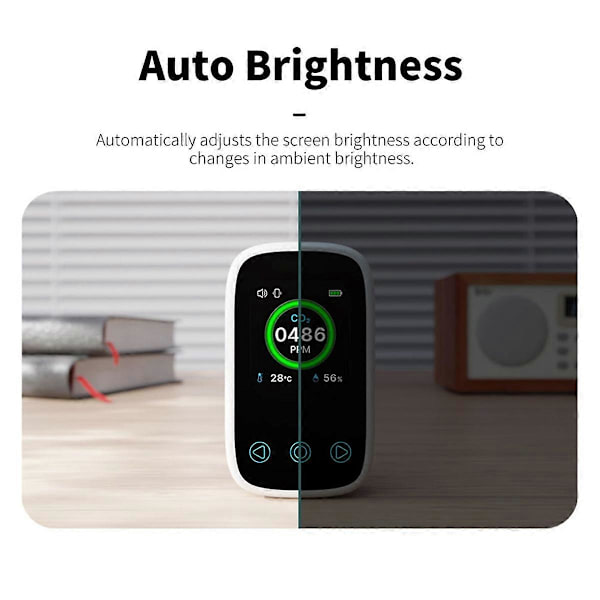 Mini 3 i 1 LCD Digital Kuldioxid Detektor Luftkvalitetstester Multifunktionel CO2 Termometer Hygrometer NDIR Sensor