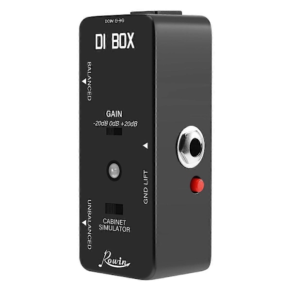 DI BOX LEF-331 Micro-DI med Cab Sim och Gain Gitarr Effekt