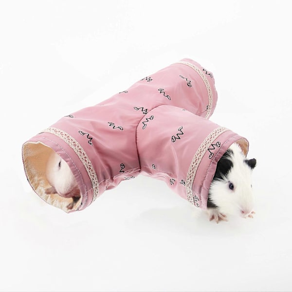Hamstertunnelhusleksak Marsvin Hamster Chinchillor Hus Lekleksak (Rosa)