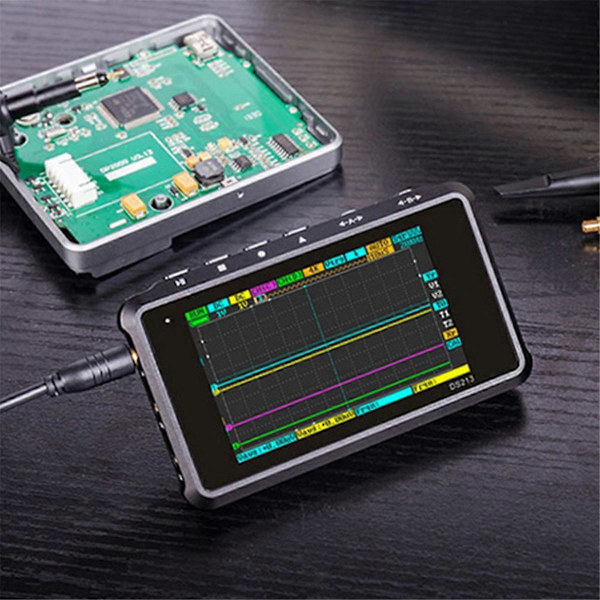 DS213 Mini Digitalt Oscilloskop 100M Sa/S 15MHz Fickoscilloskop
