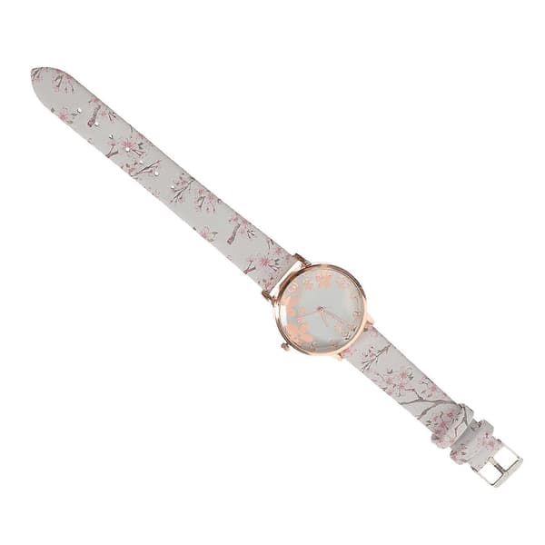 Blomstret dameur, moderigtigt damearmbåndsur, elegant quartz-ur til piger