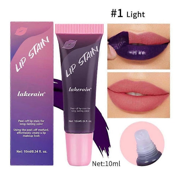 Lakerain Velvet Matt Läppfärg Peel Off Kit Långvarig Vattentät Rosa Burk 1 Light Pink