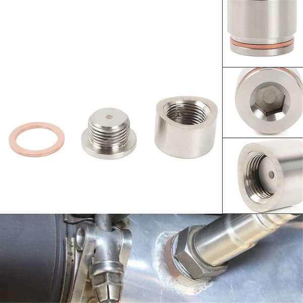 Ilt Sensor Møtrik Svejsning Bung Prop M18X1.5 O2 Sensor Adapter Møtrik Bung Rustfrit Stål Flad-Port