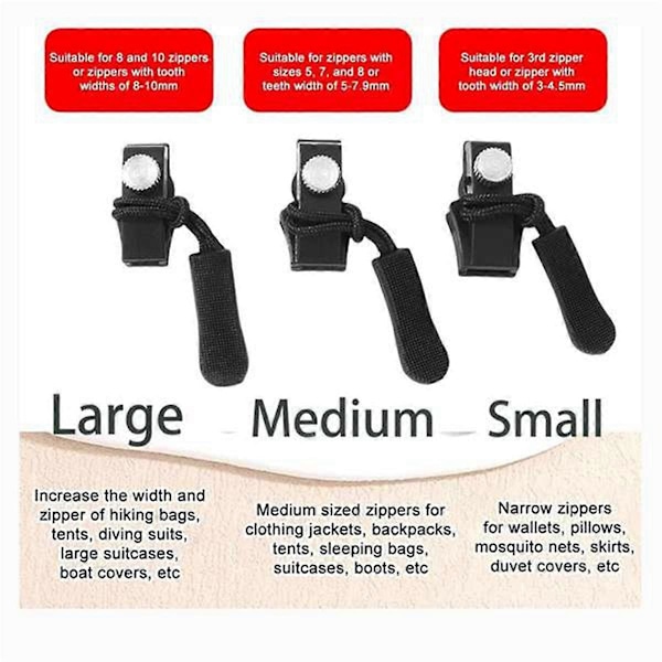 Dragkedjereparationssats, 30 st Universal Ersättningsdragkedja Slider Fixer