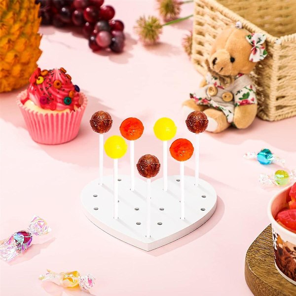 4 st Akryl Lollipop Displayställ Akryl Displayhållare Bröllopsfest Godis Dessert Pinne Hållare