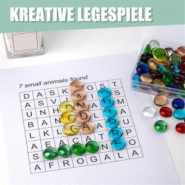 Mini-lasijalokivet, sekavärisiä Mancala-kiviä, litteä pohja, marmorihelmet kodin koristetaiteeseen, askarteluun, maljakon täytteeksi