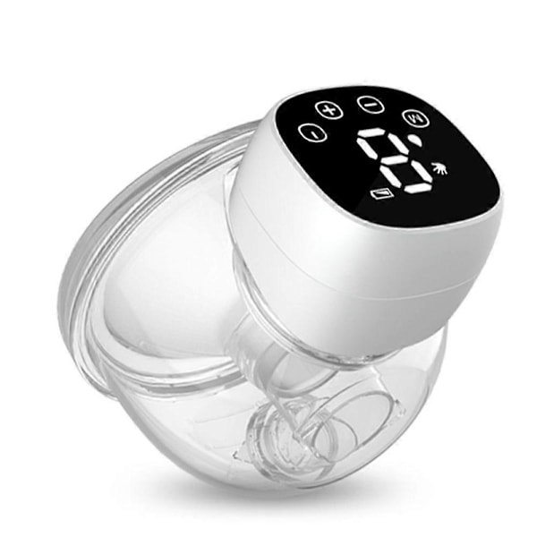 Hands Free Bröstpump Elektrisk Bärbar Bröstpump Portabel Tyst Smärtfri Bröstpump HD LCD-Display Med 3 Lägen - Vit