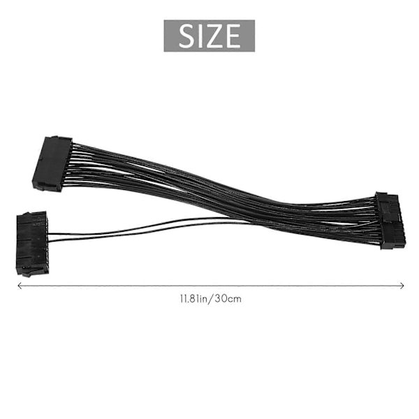 Strömförsörjningssplitter, Dubbel 24-Pin Mining Adapter 12 Tum (30CM)