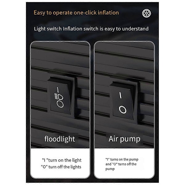 Dubbelcylindrig billuftpump med digital display