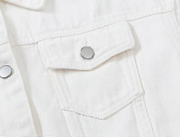 Naisten denim-takki WHITE M