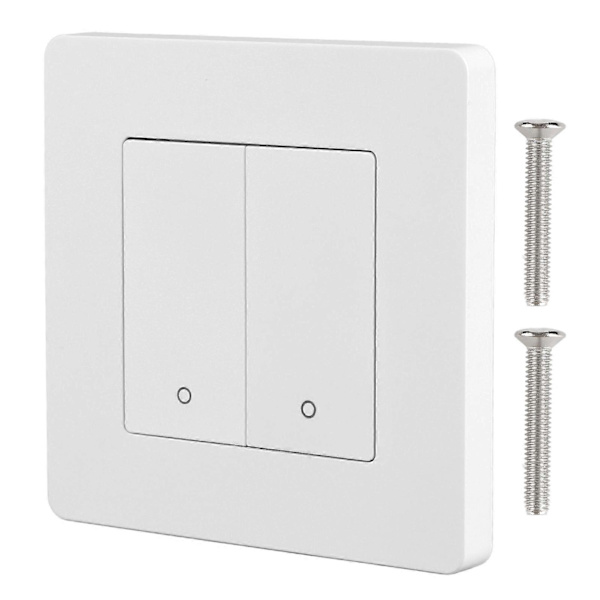 Smart Ljusbrytare för Zigbee 2 Grupper Timing Dimning Omvänd Dubbel Kontroll Smart Brytarpanel AC100240V Vit