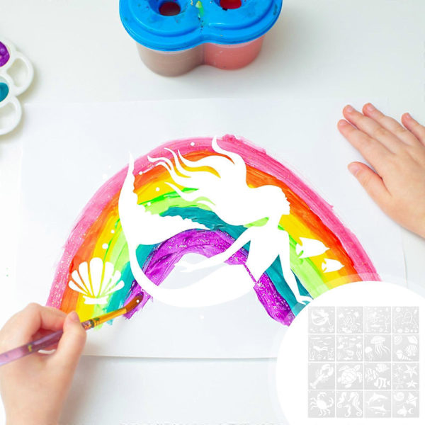 16 kpl Kakku Stencil Kakun Koristelu Stencil Merieläimet Piirustus Stencilit Merieläinten Stencilit Meripiirustus Stencil