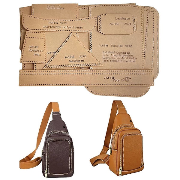 Akryl Läder Mallar för Kapacitet Crossbody Ryggsäck, -863