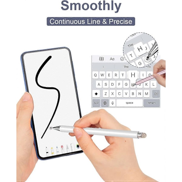 Stylus för Ipad 2-pack 2-i-1 Disc Stylus för pekskärmar Kapacitiv Stylus med magnetiskt lock Kompatibel med Ipad Iphone Pro Android Chromebook