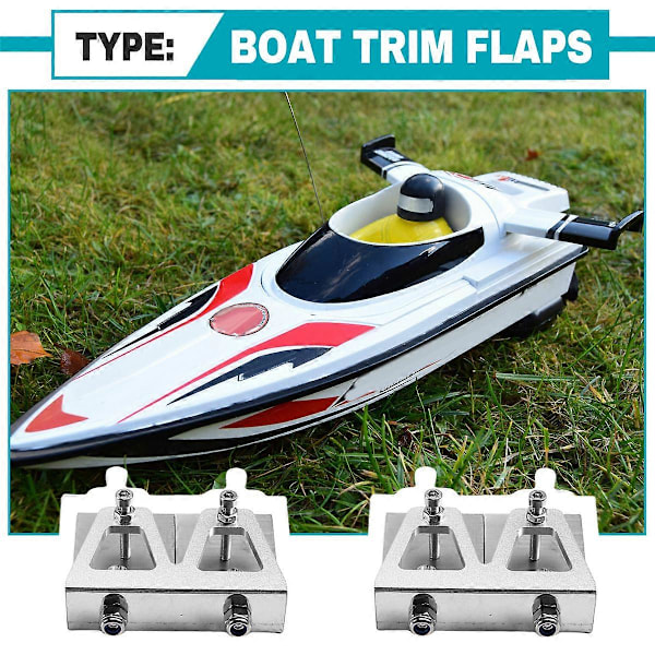 Båt Trimflikar 57x48mm Trimplan 1 Par Balansplatta för RC Racing