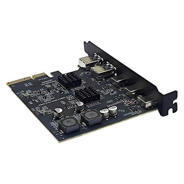 PCI Express X4 till 3 Port Typ C + 2 Port USB3.2 Gen2 10Gbps Adapter