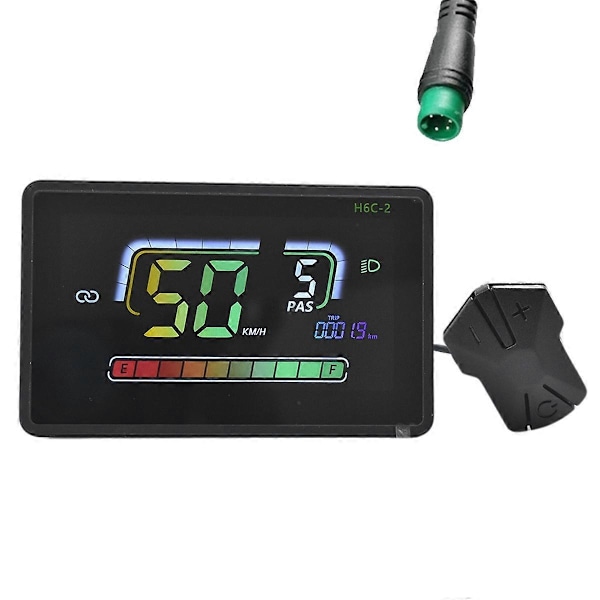 H6C-2 E-Bike Bluetooth LCD Display Mätare Scooter Hastighetsmätare 5PIN