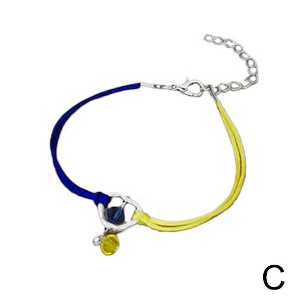 Ukrainskt Färgat Armband Enkelt Flerlagers Flätat Läderarmband för Män n s C