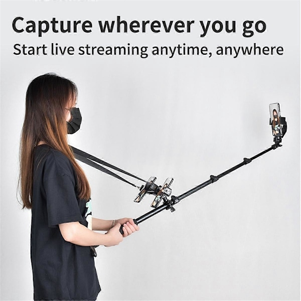 Selfie Stick Gående Broadcasting Mobiltelefonholder